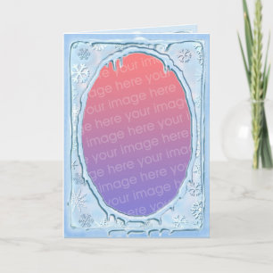 CHRISTMAS SNOWFLAKES & ICE by SHARON SHARPE Holiday Card