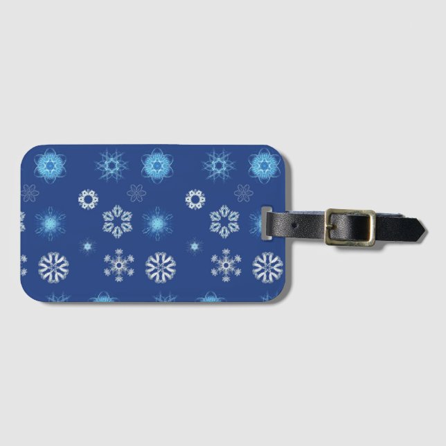 Christmas snowflakes  luggage tag (Front Horizontal)