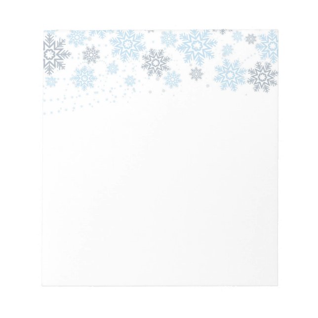 Christmas Snowflakes Notepad (Front)