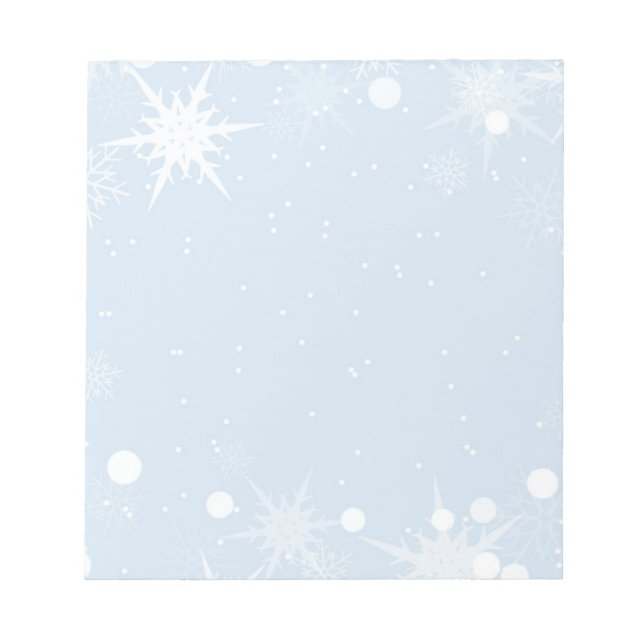 Christmas Snowflakes Notepad (Front)