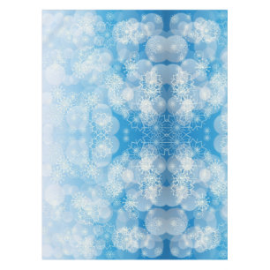 Christmas snowflakes on a blue background         tablecloth