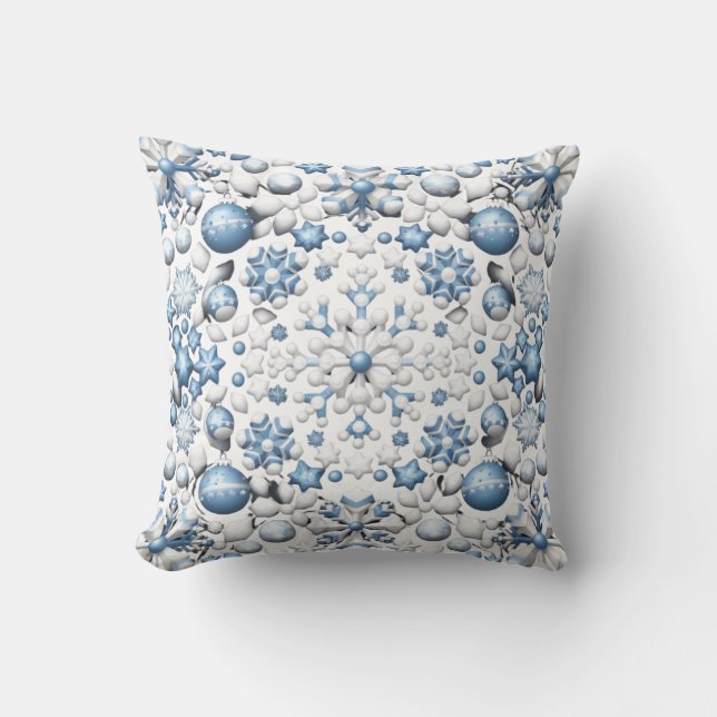 Christmas snowflakes pattern cushion (Front)