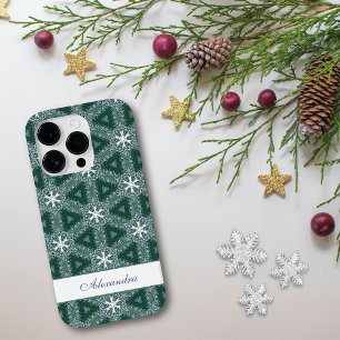 Christmas Snowflakes Pattern Personalized Case-Mate iPhone 14 Pro Case