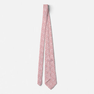 Christmas snowflakes pattern Pink Tie