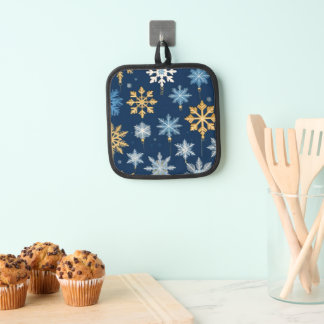 Christmas snowflakes pattern pot holder