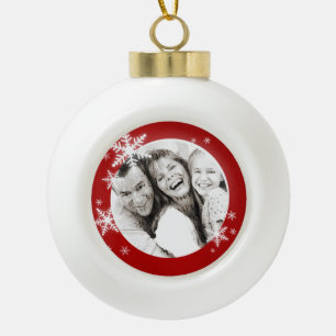 Christmas Snowflakes Personalised Photo ornament