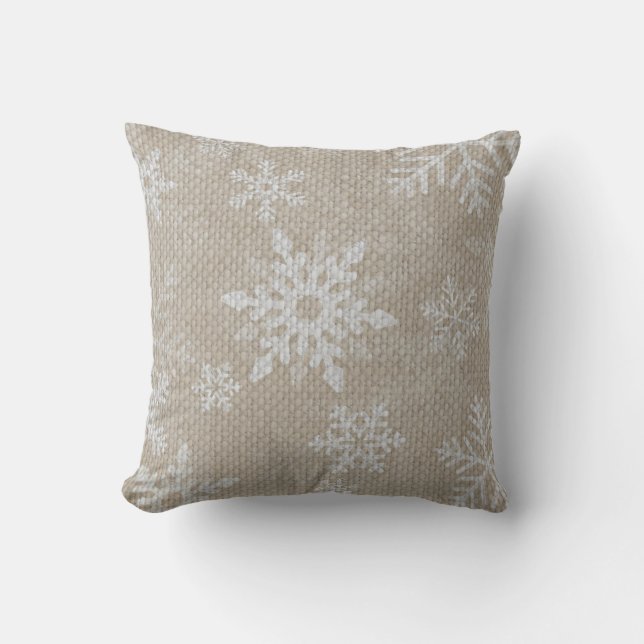 Christmas Snowflakes Pillow (Front)