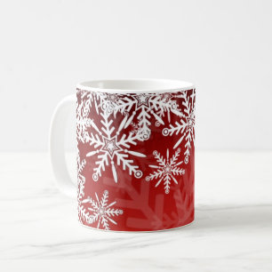 Christmas snowflakes pretty coffee mug. mug