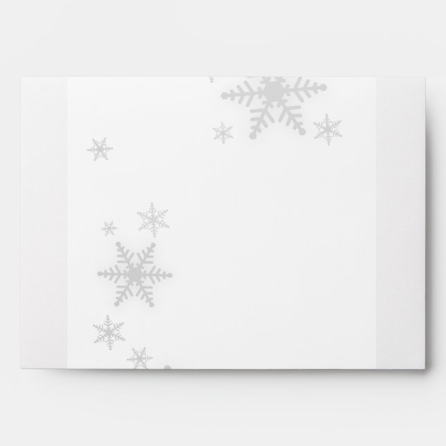 Christmas Snowflakes (Red) A7 envelope (Front)