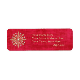 Christmas Snowflakes Red & Gold