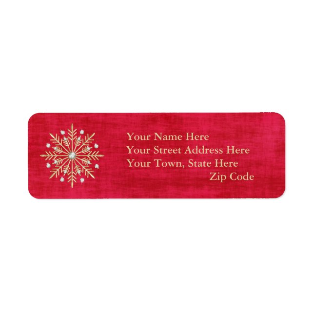 Christmas Snowflakes Red & Gold (Front)