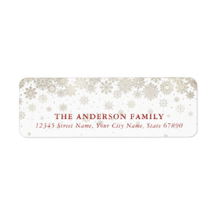 Christmas Snowflakes Return Address Labels