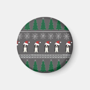 Christmas Snowflakes, Santa Dog, Tree Magnet