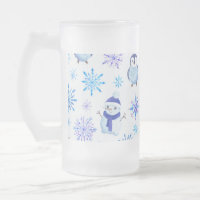 Christmas Snowflakes, Snowmen and Penguins