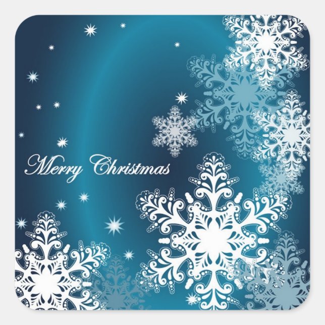 Christmas Snowflakes Square Sticker (Front)
