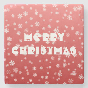 Christmas Snowflakes Stone Coaster