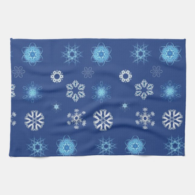 Christmas snowflakes  tea towel (Horizontal)