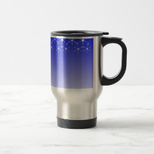 Christmas snowflakes travel mug