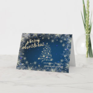 Christmas Snowflakes Tree ,Corporate Greeting Holiday Card