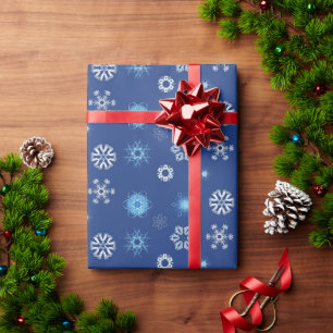 Christmas snowflakes wrapping paper