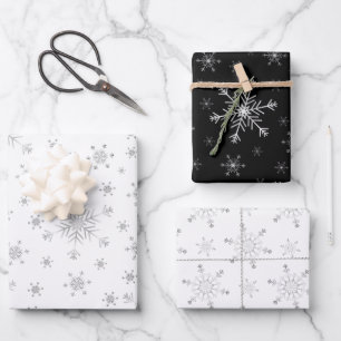 Christmas Snowflakes Wrapping Paper Sheet Set