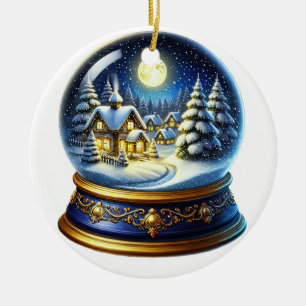 Christmas Snowglobe Yearly Ceramic Tree Decoration