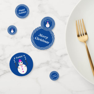 Christmas Snowlady Juggling Snowballs Funny Custom Confetti