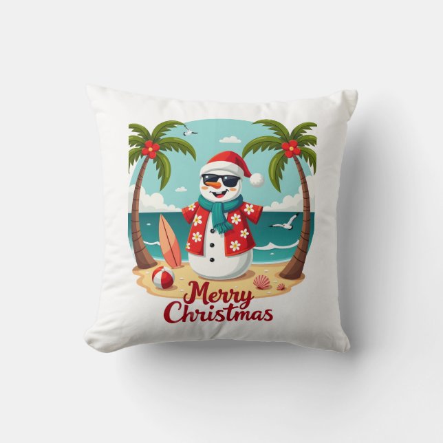 christmas Snowman (1) Cushion (Front)