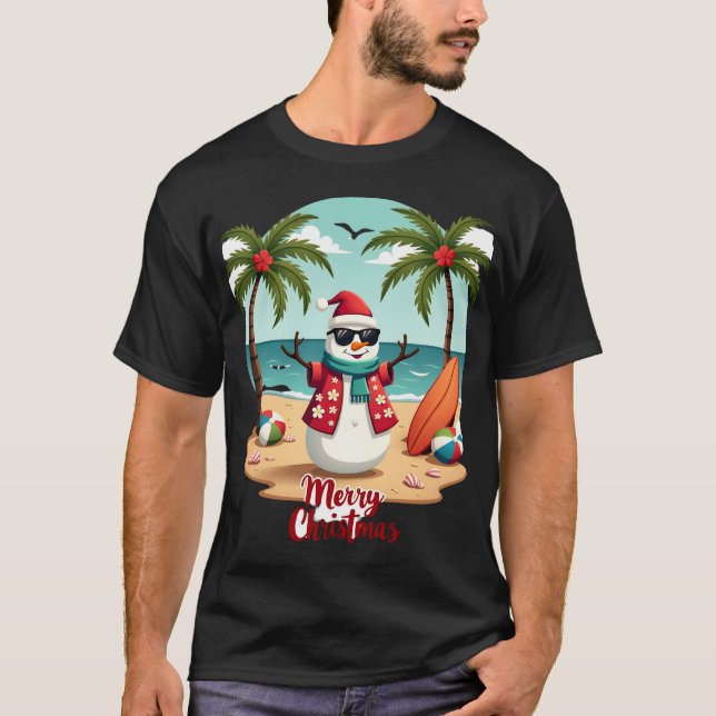 christmas Snowman (1) T-Shirt (Front)