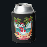 christmas Snowman (2) Can Cooler<br><div class="desc">christmas Snowman (2)</div>