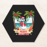 christmas Snowman (2) Paper Coaster<br><div class="desc">christmas Snowman (2)</div>