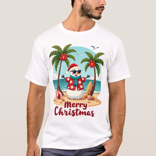 christmas Snowman (3) T-Shirt (Front)