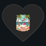 christmas Snowman (4) Heart Sticker<br><div class="desc">christmas Snowman (4)</div>