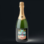 christmas Snowman (4) Sparkling Wine Label<br><div class="desc">christmas Snowman (4)</div>
