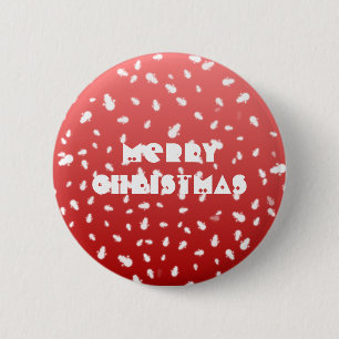 Christmas Snowman 6 Cm Round Badge