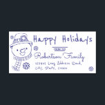 Christmas Snowman and Snowflakes Return Address Self-inking Stamp<br><div class="desc">Add a touch of whimsy to your mail this holiday season with this easy to customise return address stamp. Cute whimsical snowman artwork with little snowflakes. Just use the template to change the family name and address to your own. Don't forget you can pick an ink colour before purchasing. Artwork...</div>