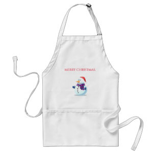 Christmas snowman apron. standard apron