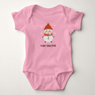 Christmas Snowman Baby Bodysuit