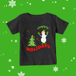 Christmas snowman baby T-Shirt