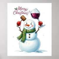 Christmas snowman bar lounge drinking party wine