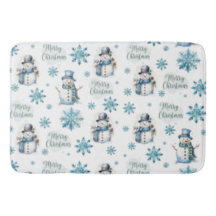 Christmas Snowman Bath Mat