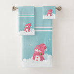 Christmas Snowman Bath Towel Set<br><div class="desc">Christmas Snowman Bath Towel Set 
Turn your bathroom into your own personal oasis with a custom towel perfect for drying you off in style.</div>