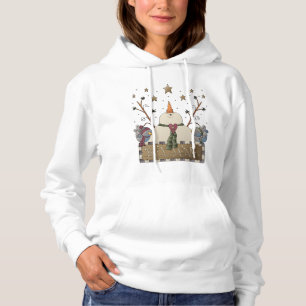 Christmas Snowman Believe pullover Hoodie