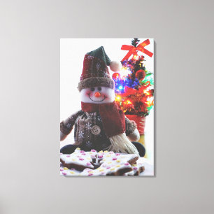CHRISTMAS SNOWMAN  CANVAS PRINT