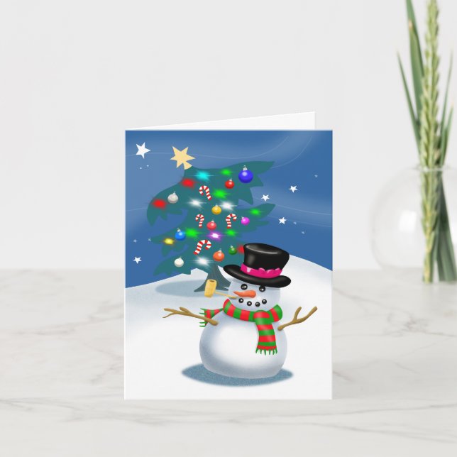 Christmas Snowman Card (Front)