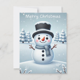 Christmas snowman card 