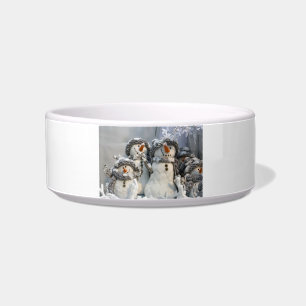 Christmas snowman cat/dog bowl