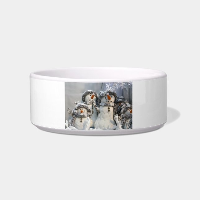 Christmas snowman cat/dog bowl (Front)