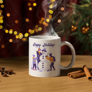 Christmas Snowman Children Winter  Coffee Mug