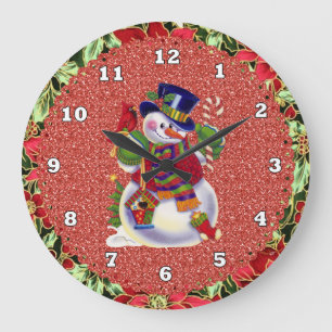 Christmas Snowman clock